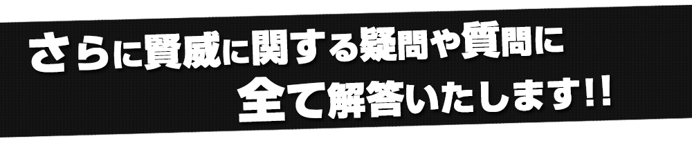 さらに賢威に関する疑問や質問に全て解答いたします